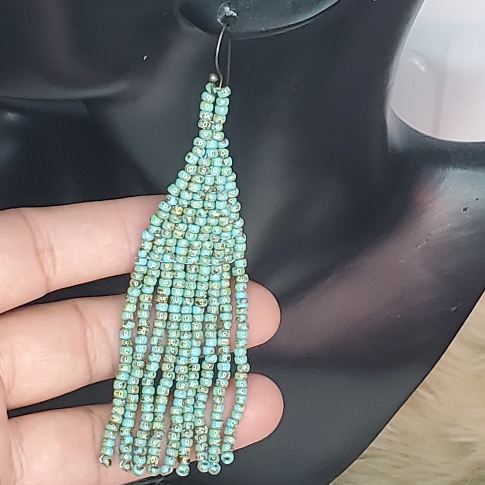 COPY - Seed beaded earrings